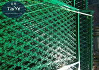 Màu xanh lá cây hàn dao cạo dây lưới bảng điều khiển công nghiệp hàng rào lưới bảo vệ