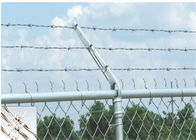 Nhà tù liên tục Bảo vệ mạ kẽm Dây thép gai với hàng rào liên kết chuỗi